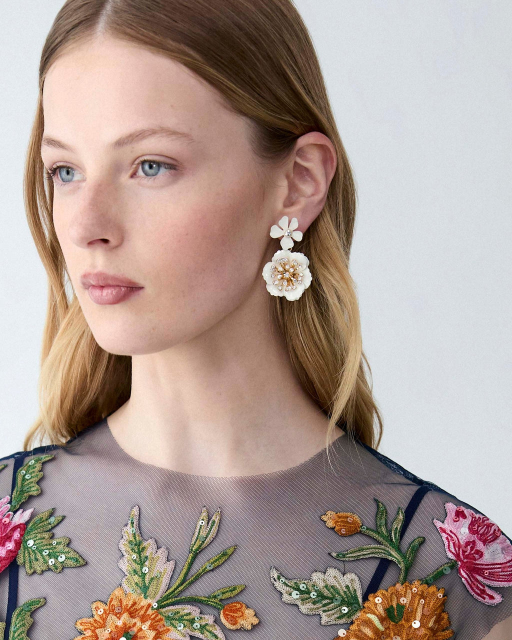 Pendientes colgantes florales