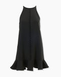 Minivestido con dobladillo de volantes color black