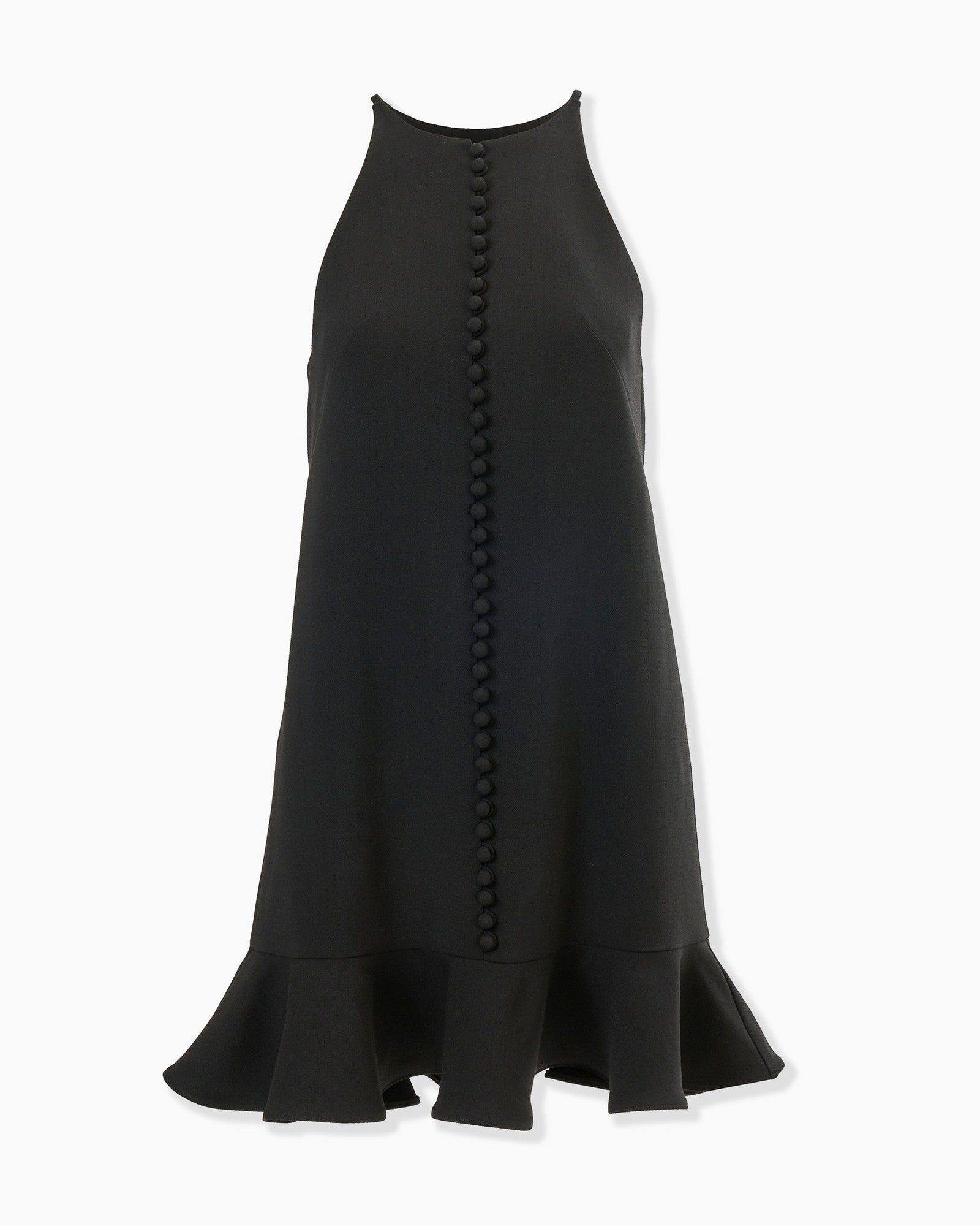 Minivestido con dobladillo de volantes color black