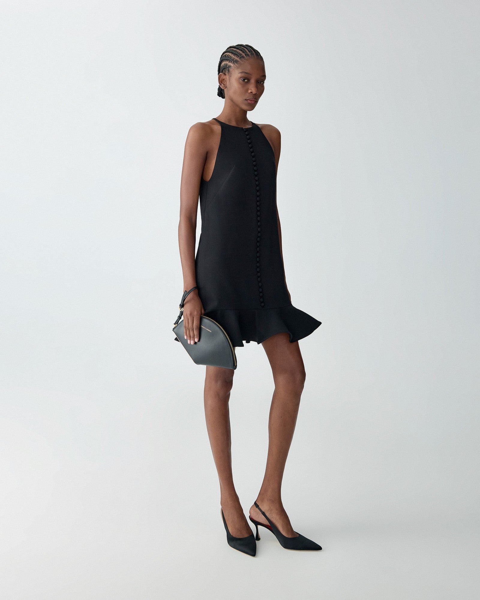 Minivestido con dobladillo de volantes