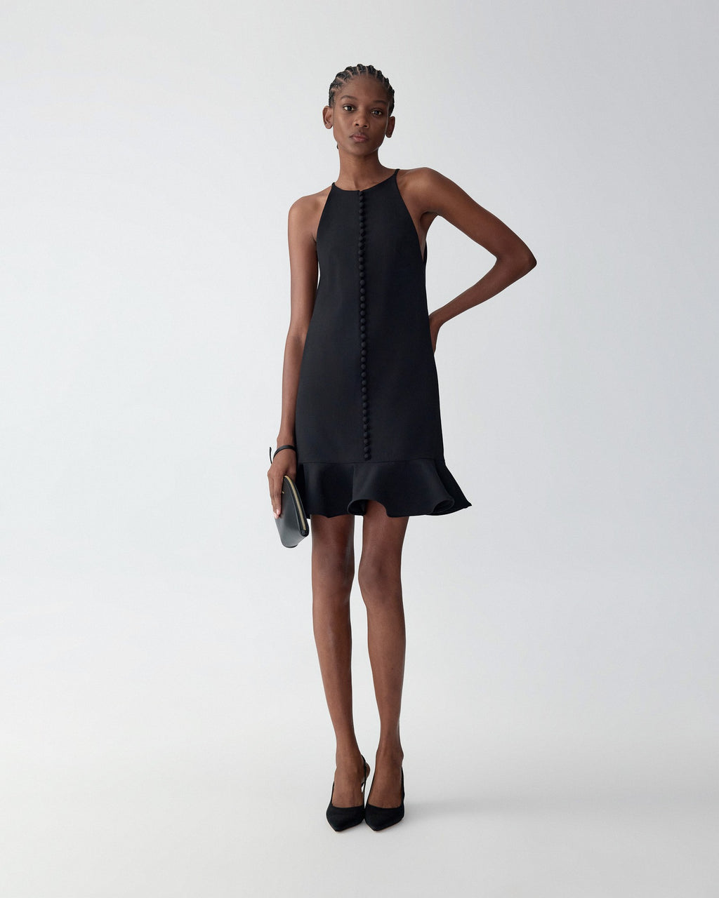 Minivestido con dobladillo de volantes