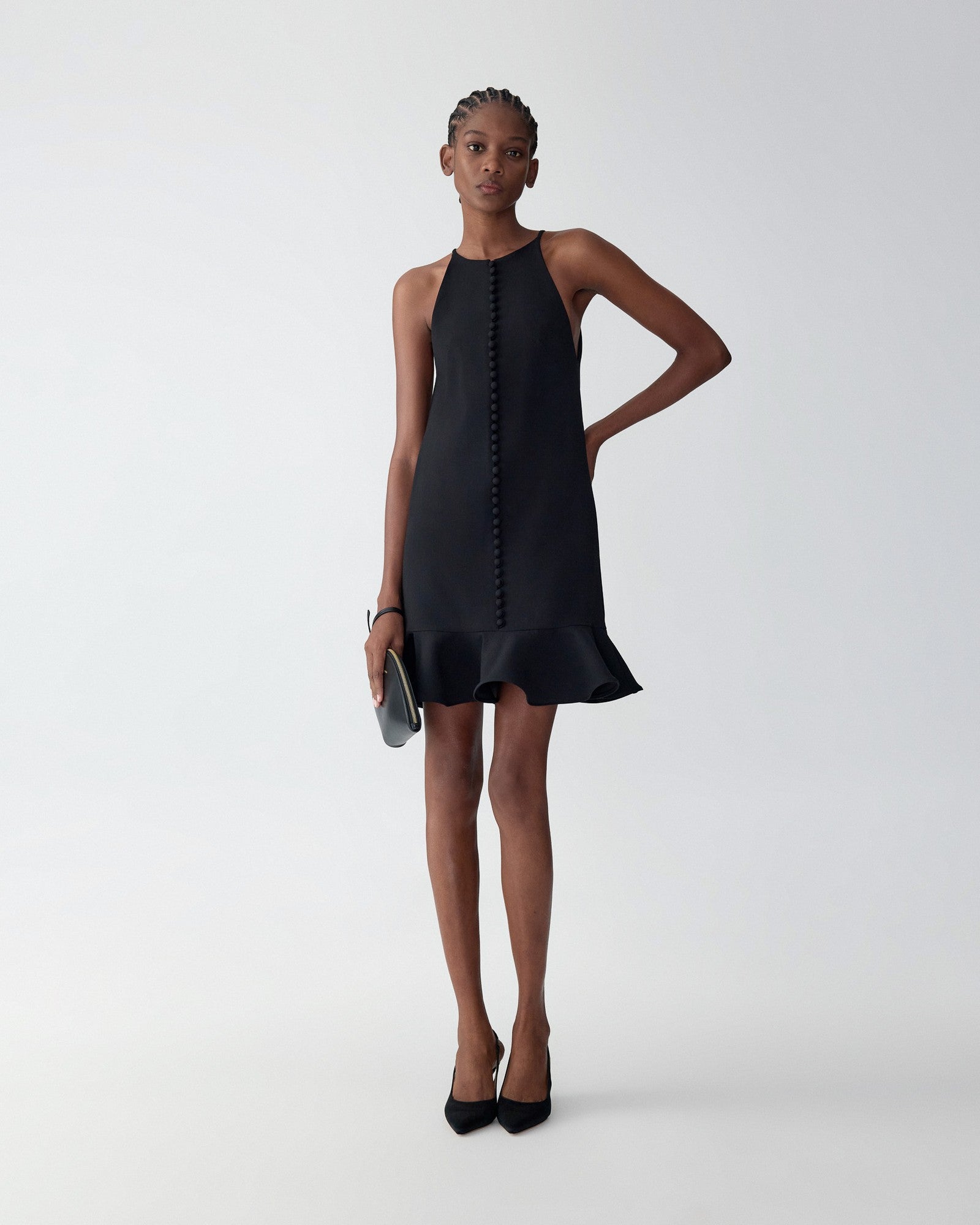 Minivestido con dobladillo de volantes