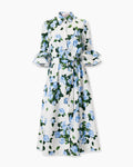 Vestido camisero con estampado rosa color floral