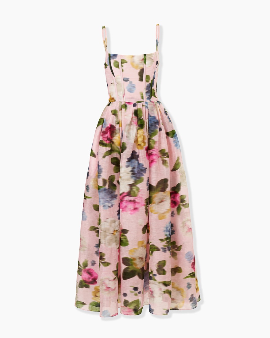 Vestido midi con estampado floral color floral