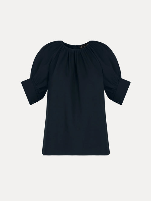 Imagen de Blusa de georgette de seda fruncida