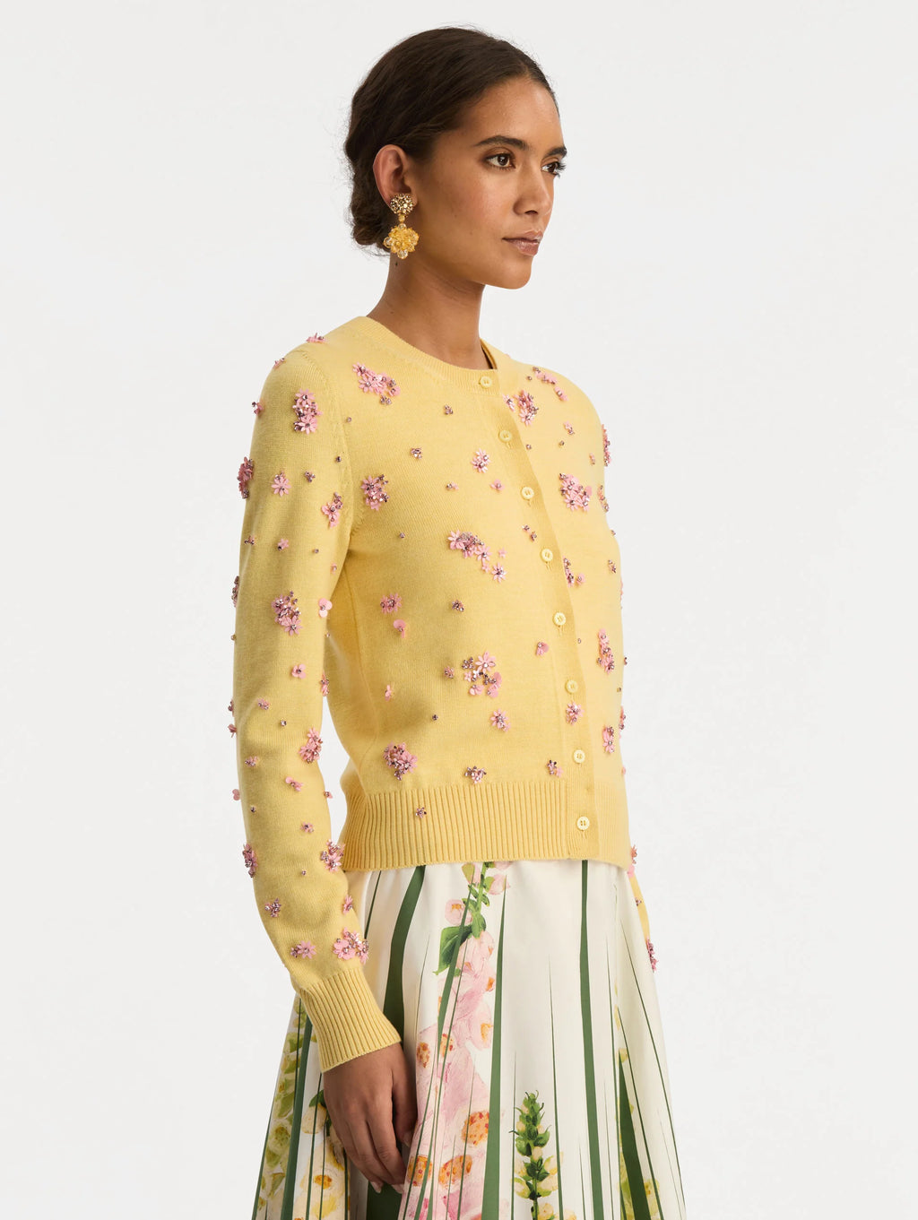 Blusa bordado con racimo de cristales