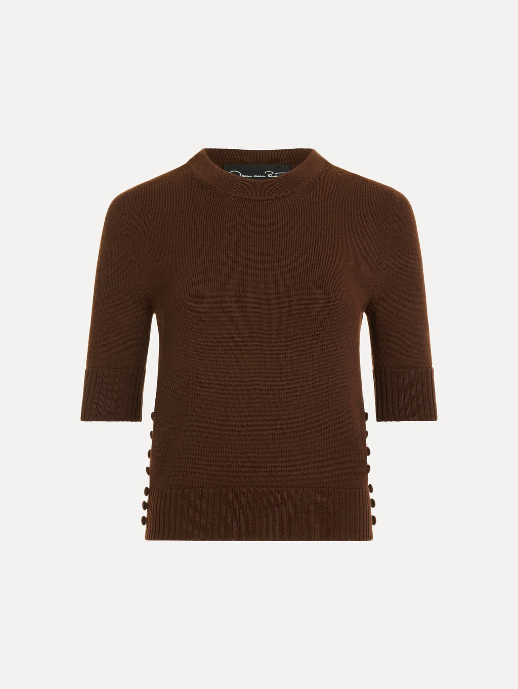 Jersey con detalle de botones color brown