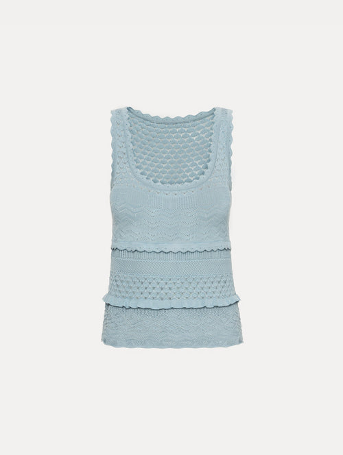 Blusa Celeste Sin Mangas color blue