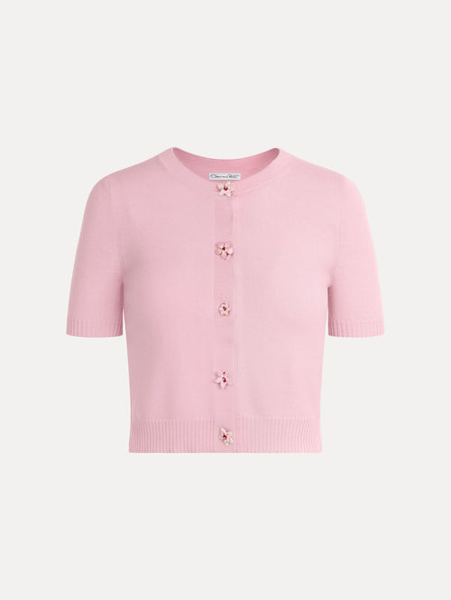 Blusa con botones florales color floral; pink