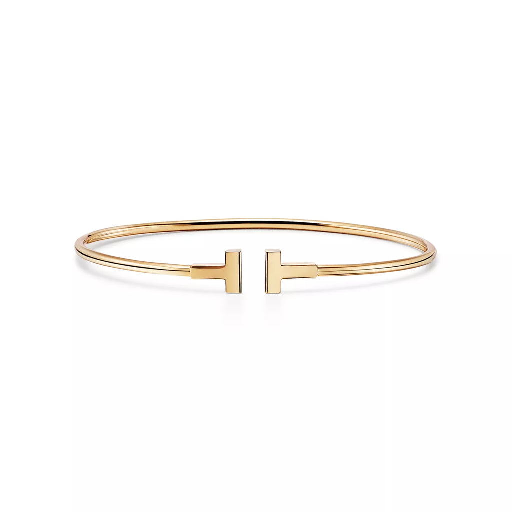 Pulsera de alambre estrecho color gold