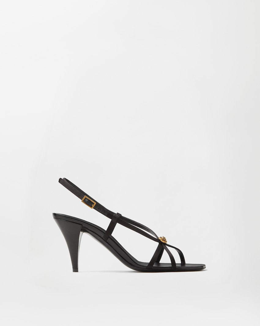 Sandalias de satén Valentina color black