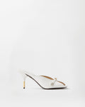 Mules de cuero color white