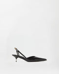 Slingbacks de cuero color black
