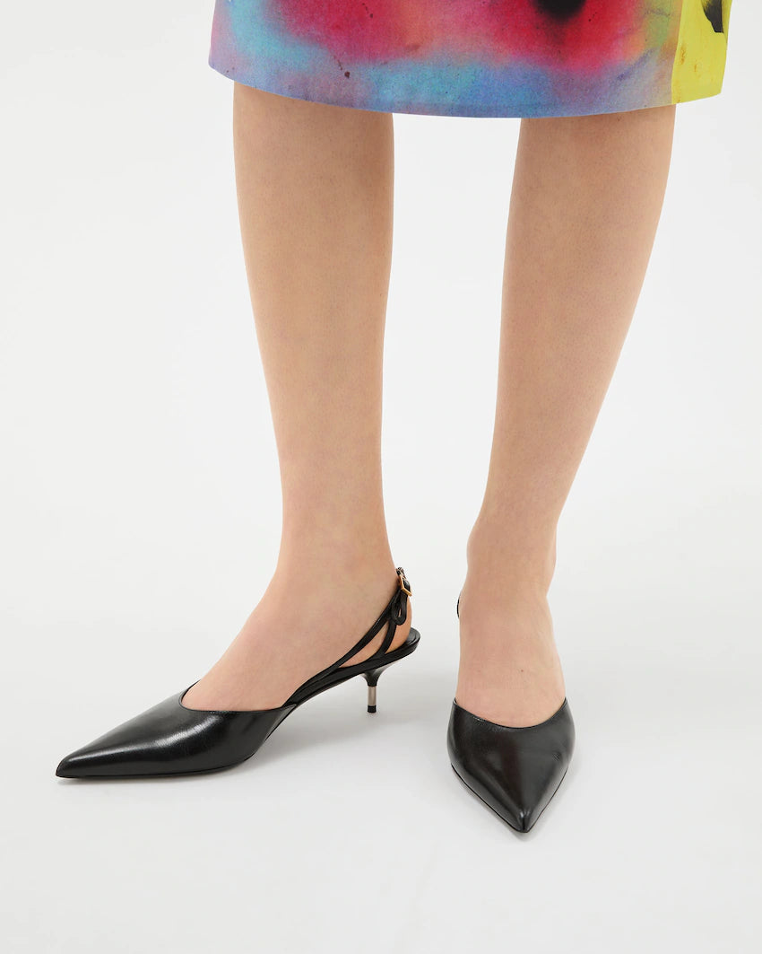 Slingbacks de cuero