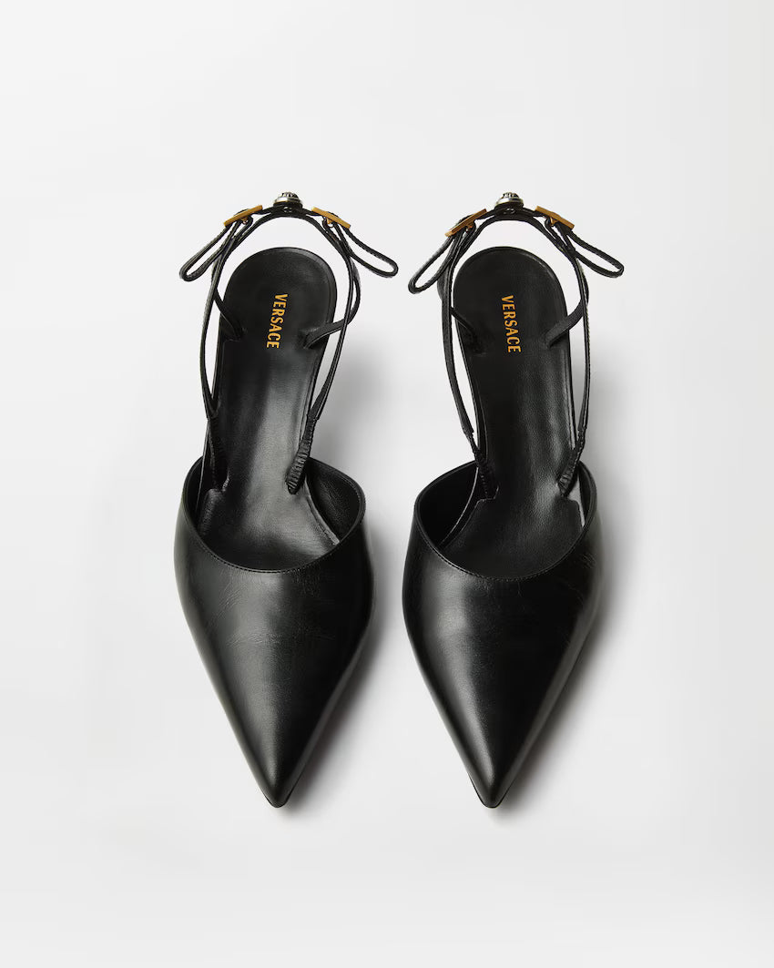 Slingbacks de cuero