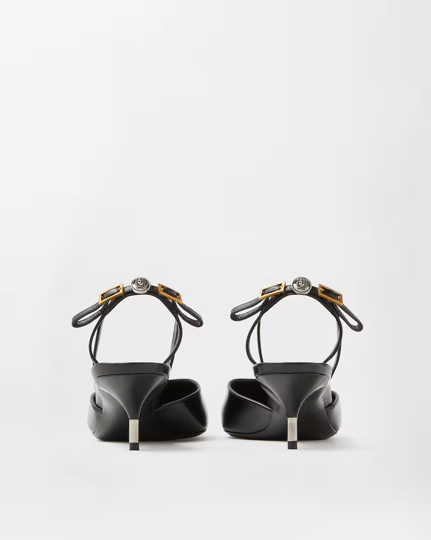 Slingbacks de cuero
