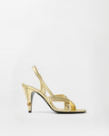 Sandalias de napa metálica color gold