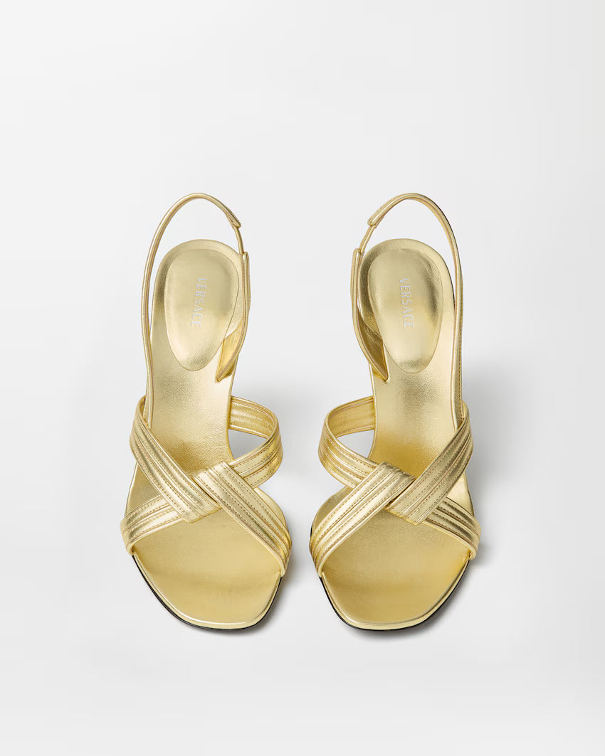 Sandalias de napa metálica