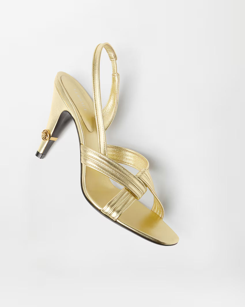 Sandalias de napa metálica