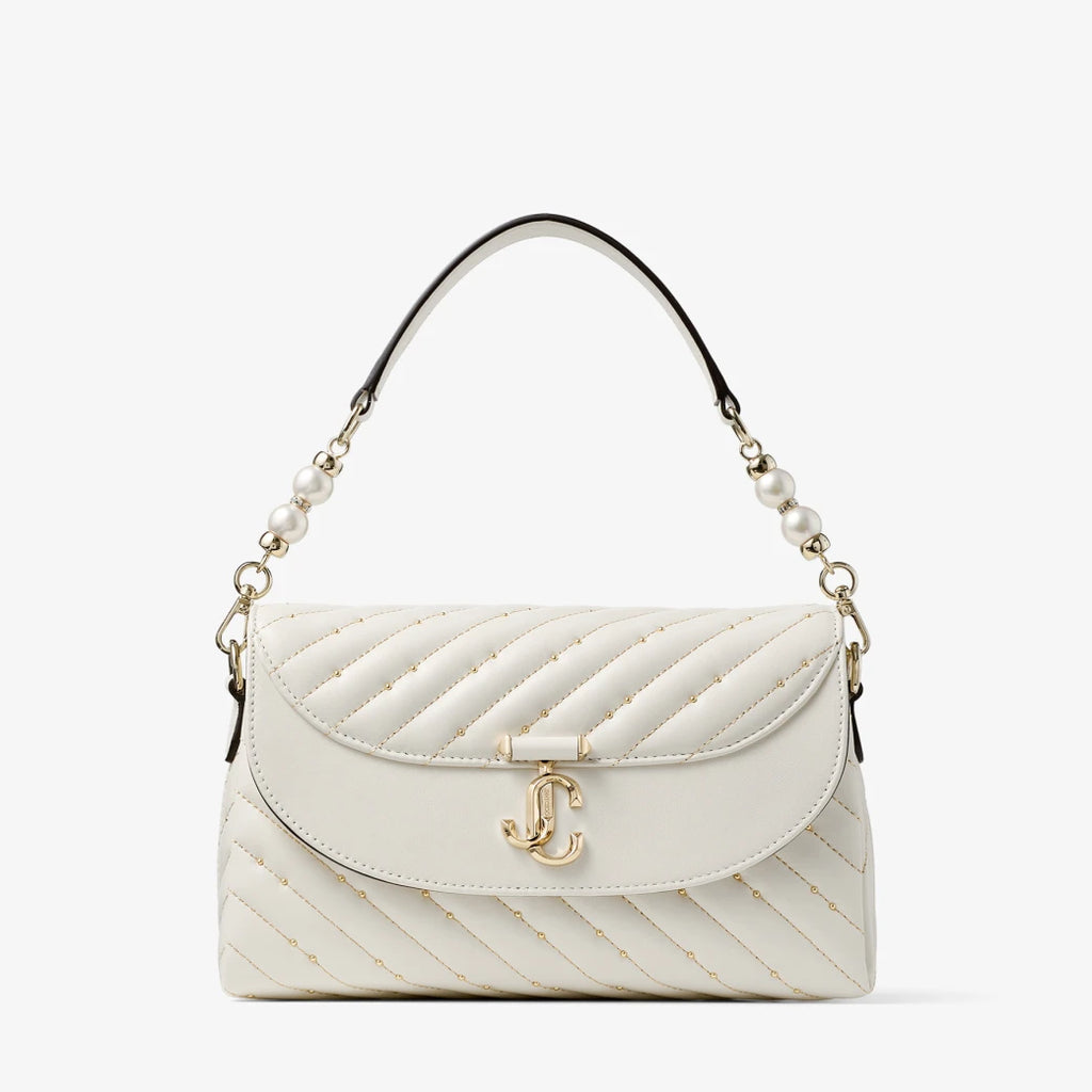 Bolso Mango superior color white; geometric; beige