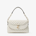 Bolso Mango superior color white; geometric; beige