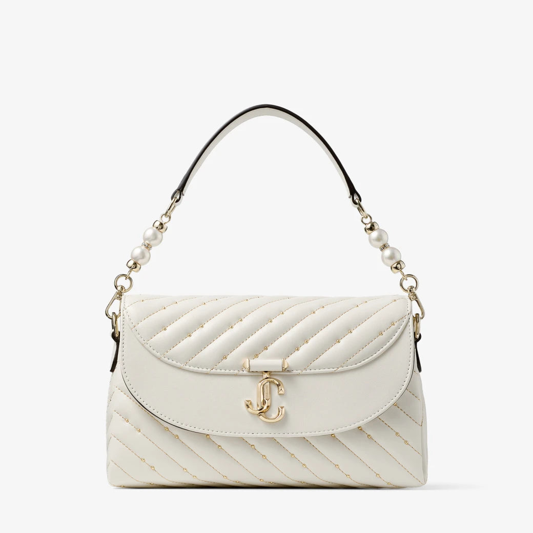 Bolso Mango superior color white; geometric; beige
