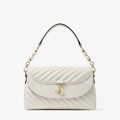 Bolso Mango superior color white; geometric; beige