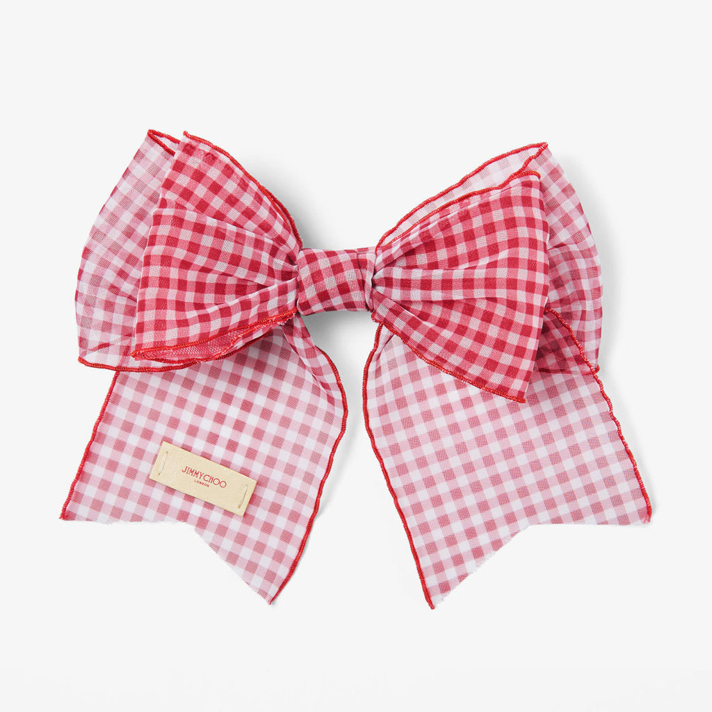 Pinza para el pelo con lazo color checkered; red