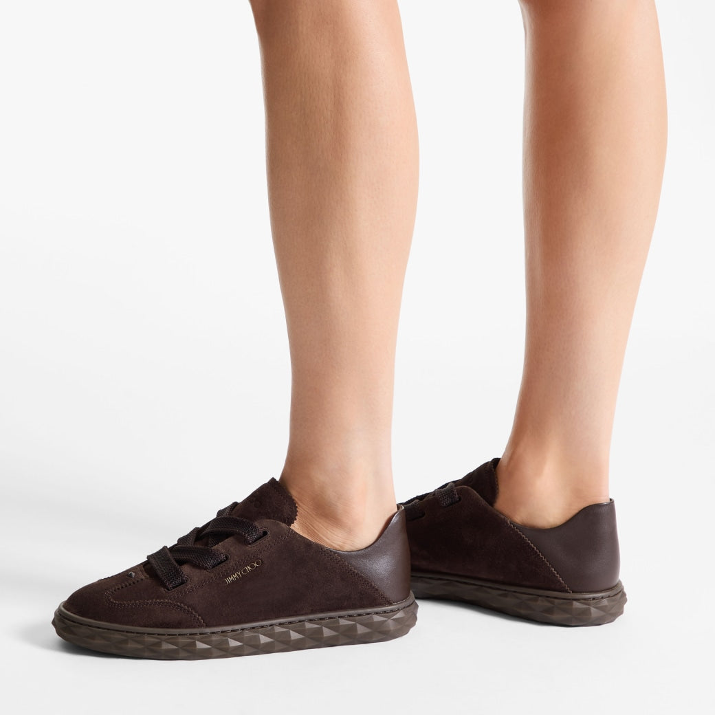 Zapatillas de ante y cuero chocolate