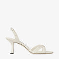 Slingback cruzado de cuero Latte Nappa color beige