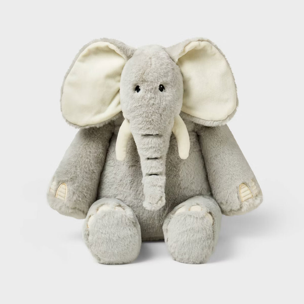 Peluche de Elefante Gris de 12" - Gigglescape™