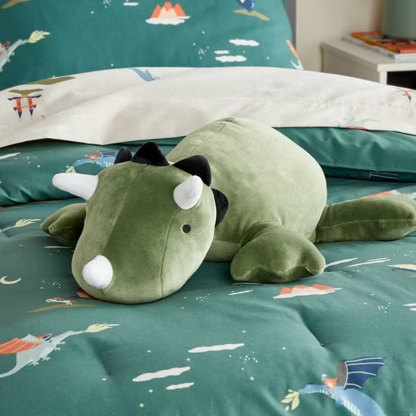 Peluche con Peso de Dinosaurio Verde - Pillowfort™
