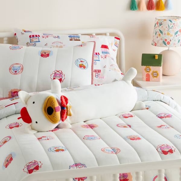 Peluche con Peso Alargado de Perrito Bulldog Francés Crema - Pillowfort™