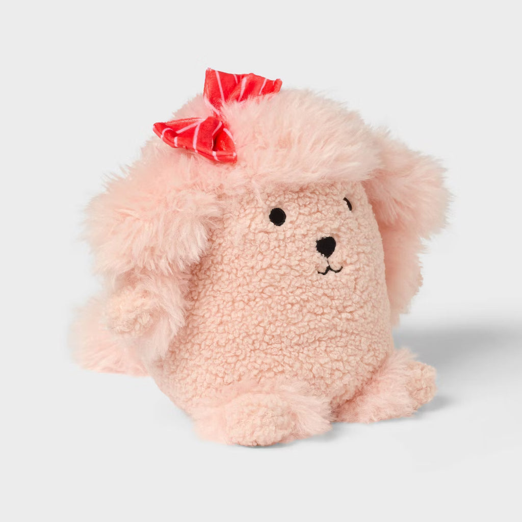 Imagen de Peluche con Peso Mini de Perrito Poodle Rosa - Pillowfort™