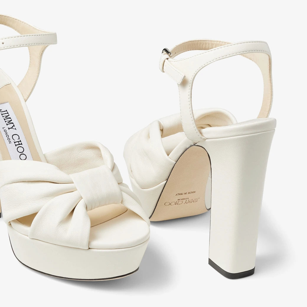 Sandalias de plataforma de cuero Latte