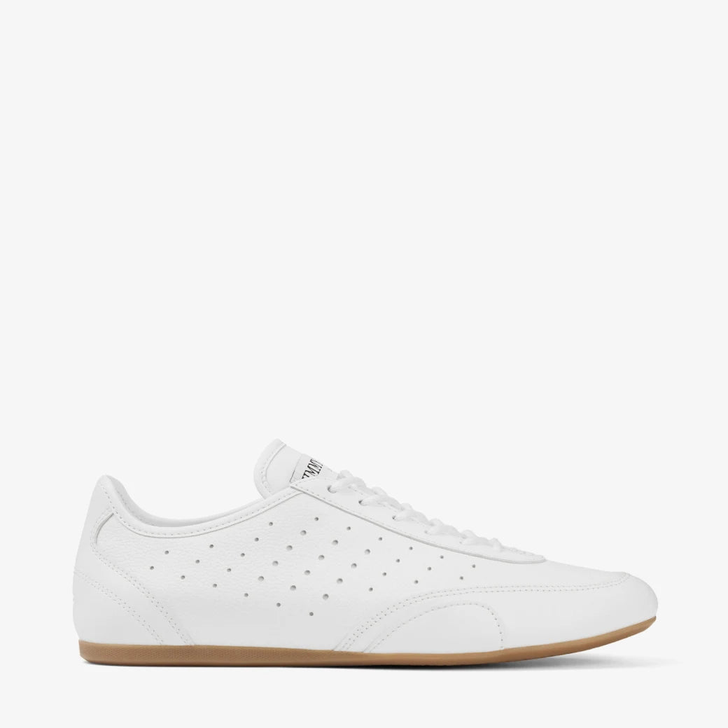 Zapatillas bajas de cuero color white