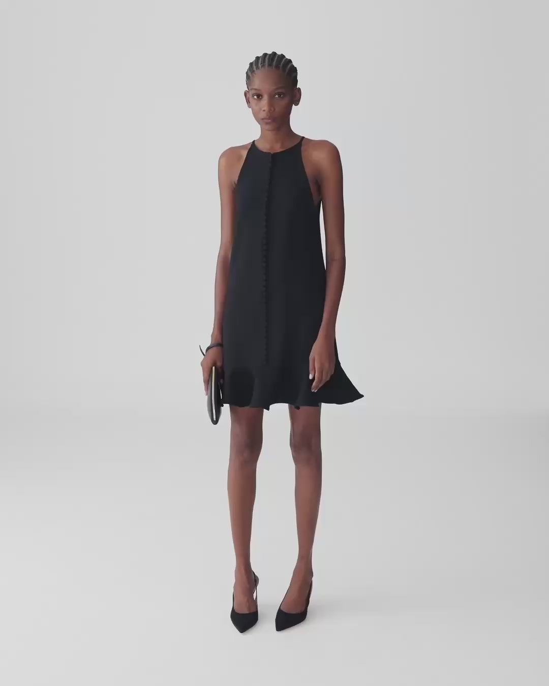 Minivestido con dobladillo de volantes